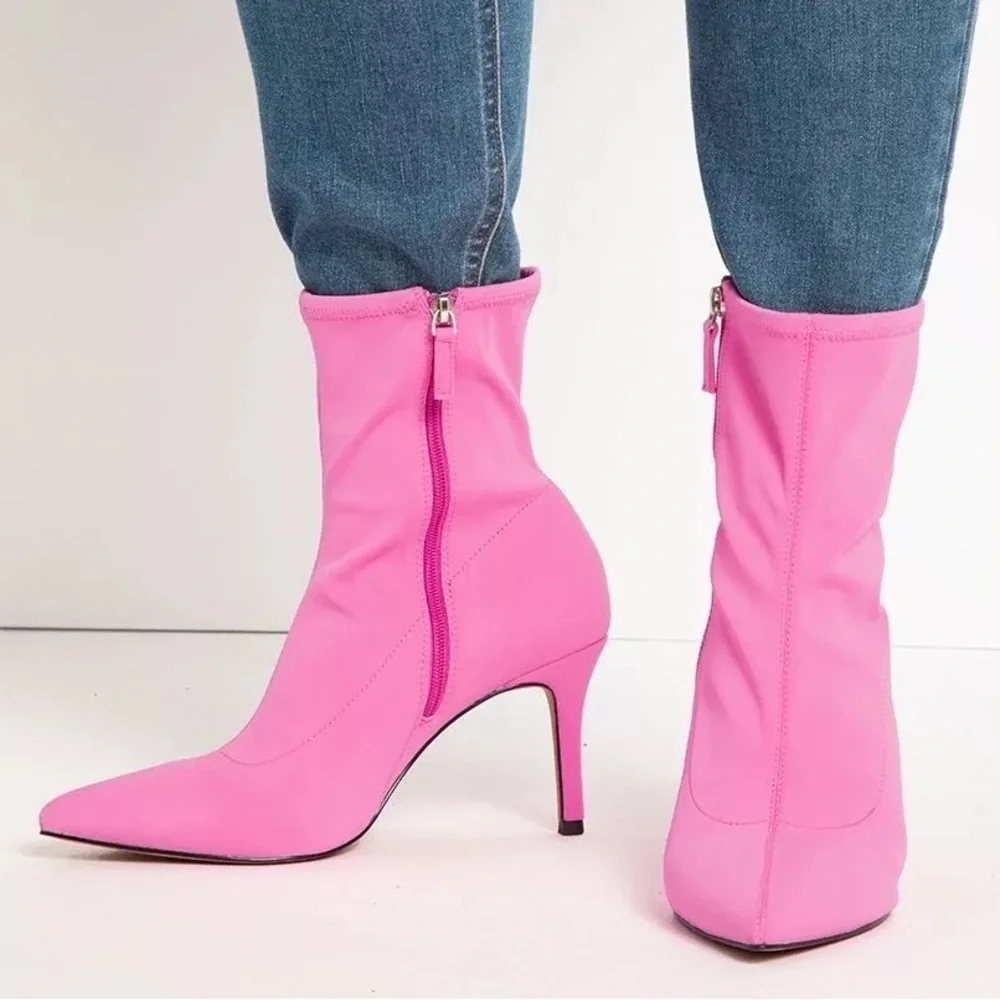 New ELOQUII Neoprene Ankle Boots Size:8W